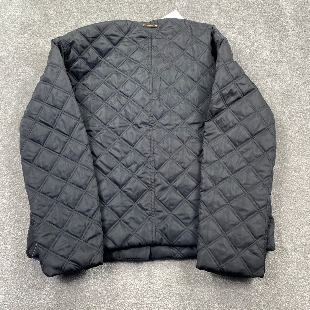 Jason Wu Quilted Jacket Womens Medium Black Diamond Stitch Gold Button JW-467 - Picture 3 of 8